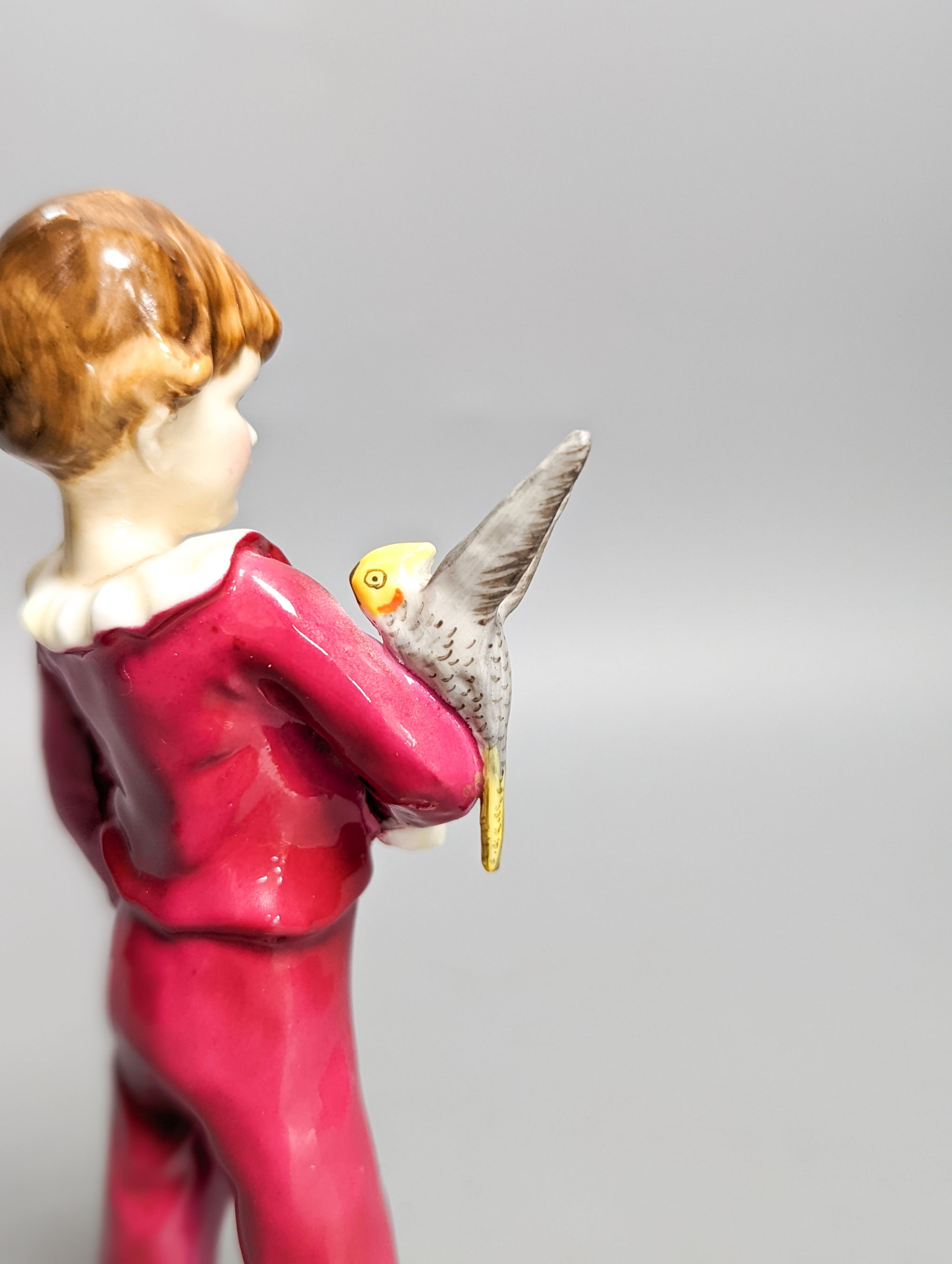 Royal Worcester figure, 'The parakeet' modelled by F.G. Doughty no. 3087